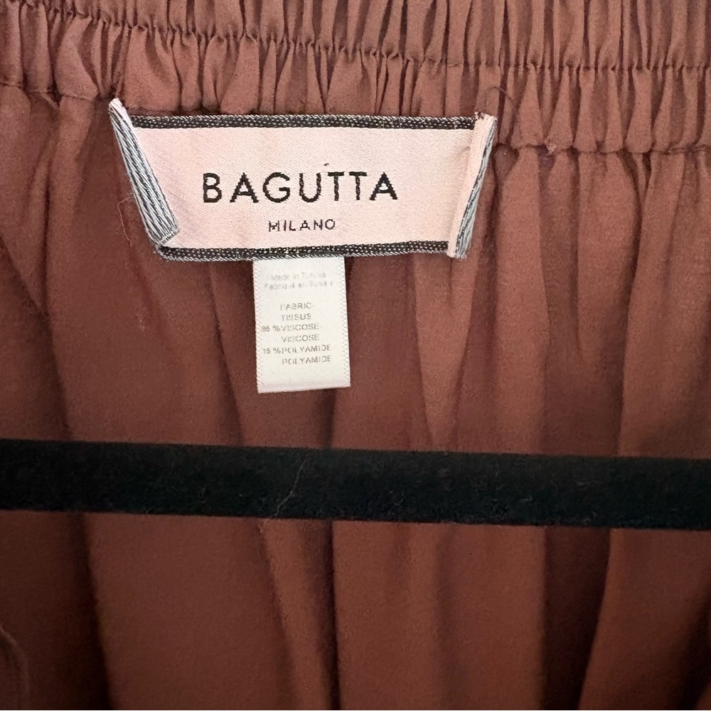 Gorgeous Bagutta Wrap Front Long Sleeve Dress in Dark Rose L - Picture 5 of 5